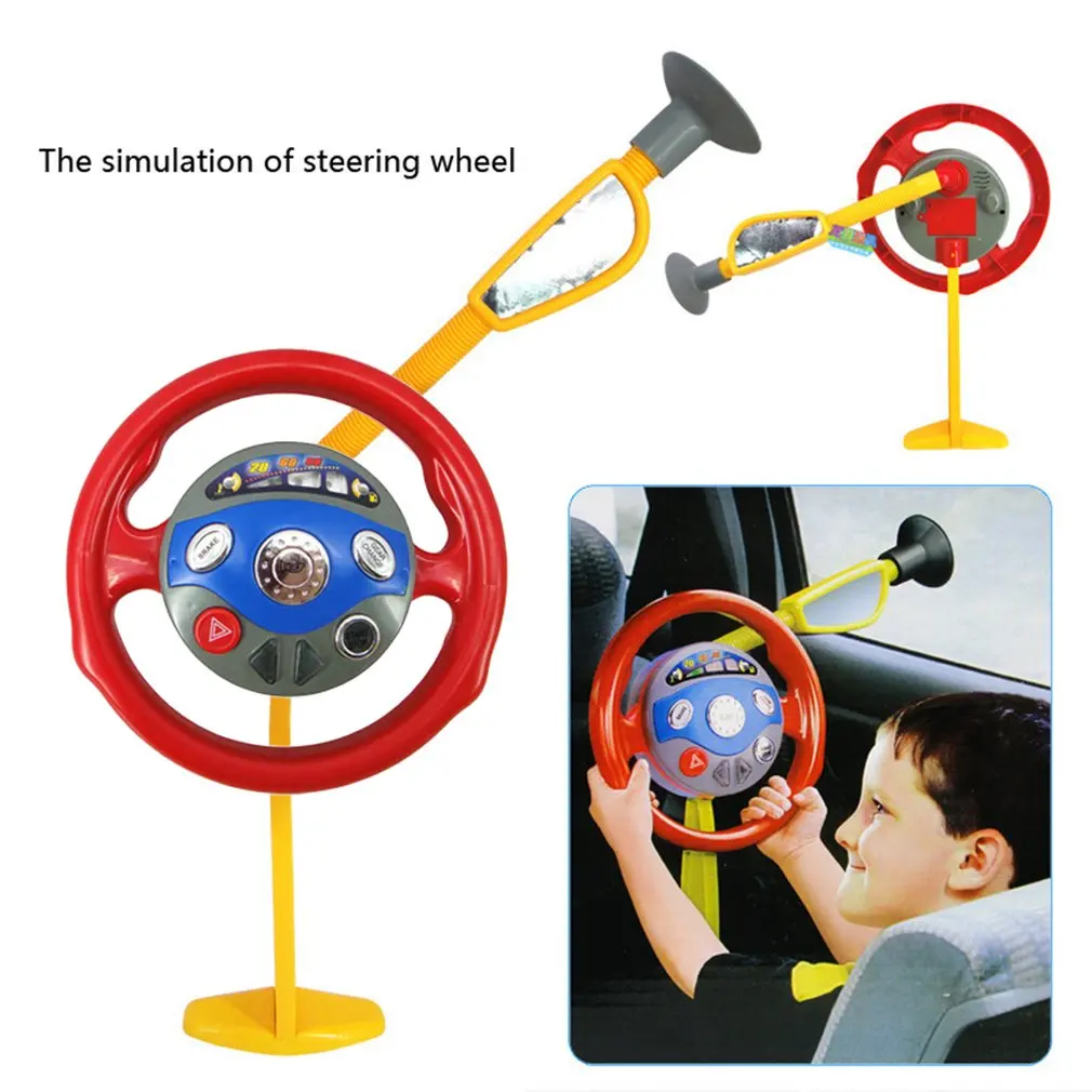 Детская игрушка для игры, забавное электронное заднее сиденье водителя, автомобильное сиденье, рулевое колесо, детская игрушка для вождения