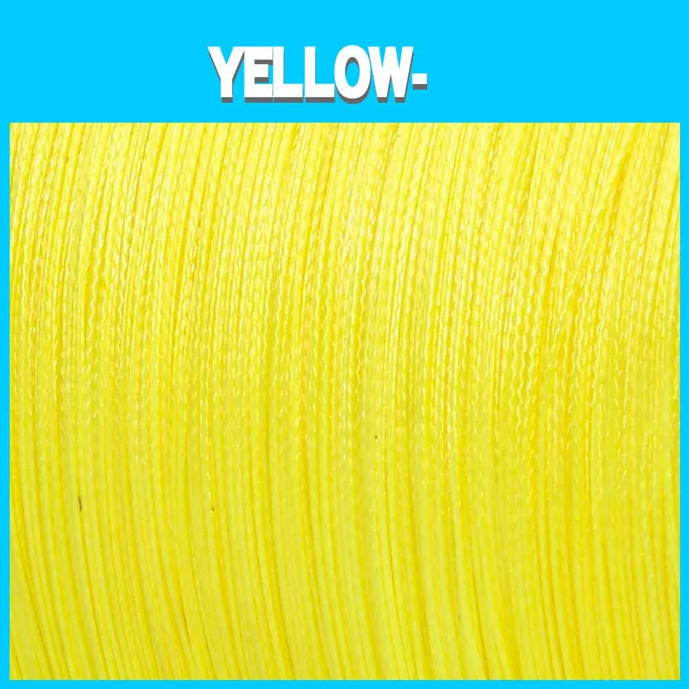 BAKAWA 8 braid 500M 300M 4 strands PE Braided Fishing Line 120 TO 10LB Multifilament Fishing Line cord linha multifilamento - Цвет: PE fishing line YELO