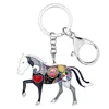 Bonsny alliage émail cheval porte-clés porte-clés sac à main breloque pour sac homme voiture porte-clés 2017 nouveaux bijoux accessoires ► Photo 3/6