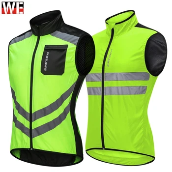 

WOSAWE Motorcycle Reflective Vest High Visibility Motocross Riding Off-Road Safety Vest Night Running Cycling Sports Jacket