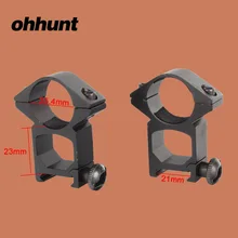 Ohhunt Охота прицела кольца 25,4 мм " 2 шт. Высокая широкая Пикатинни Вивер база для рейки для тактических прицел Аксессуары для винтовки