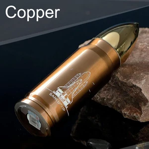 350 мл новая горячая распродажа пулеобразная Питьевая бутылка для воды, креативный дизайн вакуумная колба из нержавеющей стали - Цвет: Copper