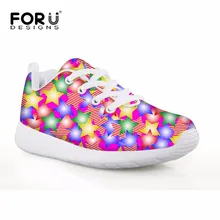 Forudesigns Детская обувь Обувь для девочек Спортивная обувь Фитнес Спорт Красочные Звезда 3D печать дети Футбол Сапоги и ботинки для девочек Удобная Уличная обувь