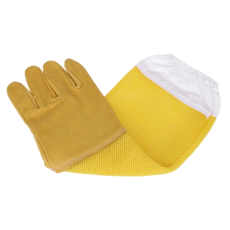 Beekeeper Protective Gloves Faux Goatskin Gloves Anti Bee Beekeeping Equipment