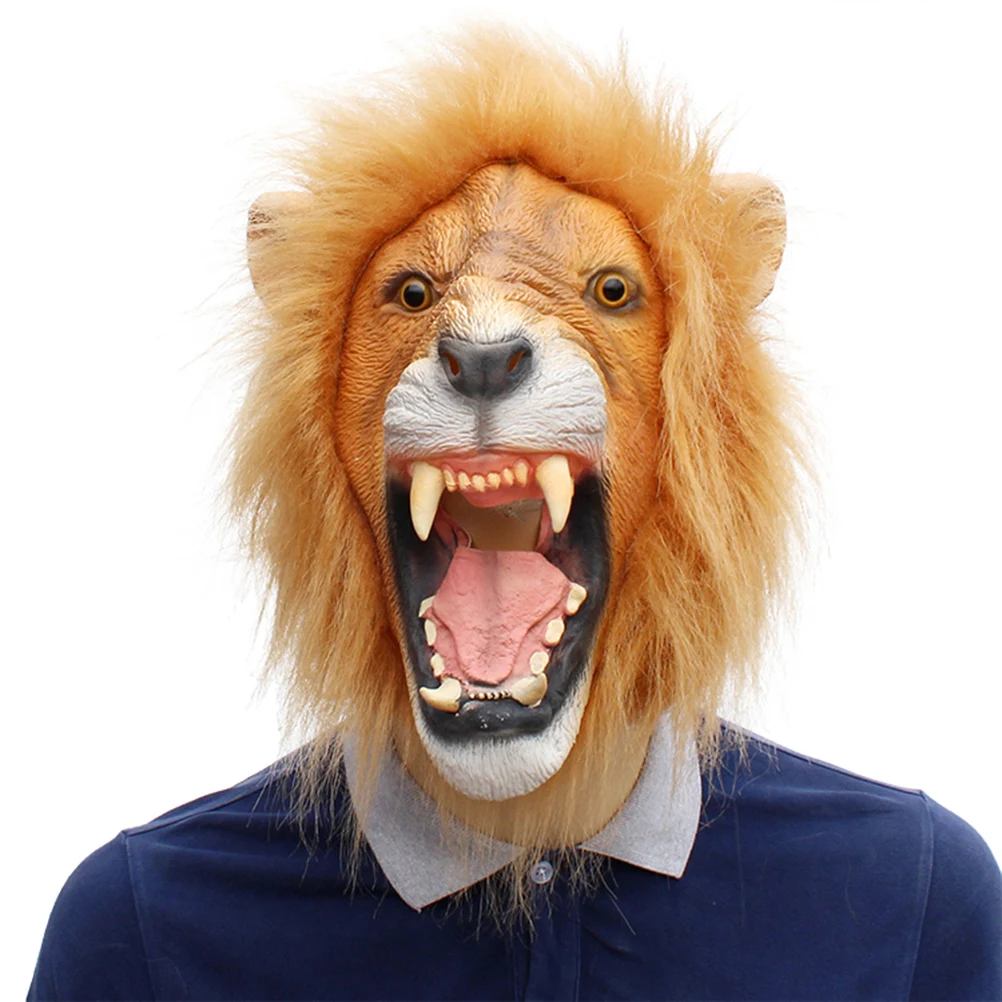 Хэллоуин маска Ужасный Дьявол лицо модная Карнавальная маска вечерние реквизит голова льва Крышка для мужчин и женщин принадлежности
