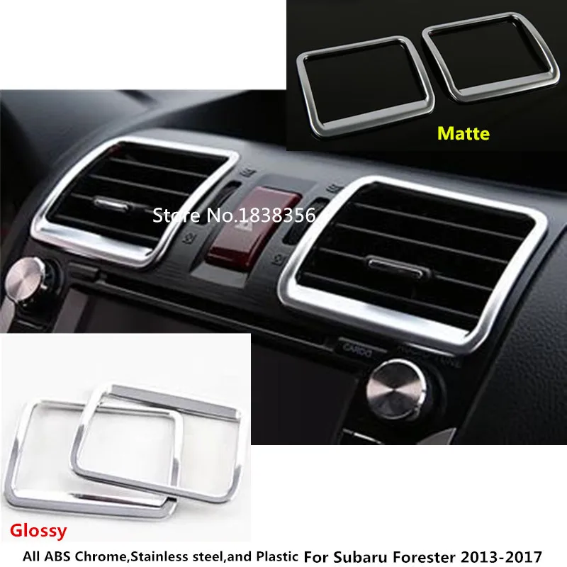 For Subaru Forester 2013 2014 2015 2016 2017 car ABS chrome Switch vent outlet Middle air