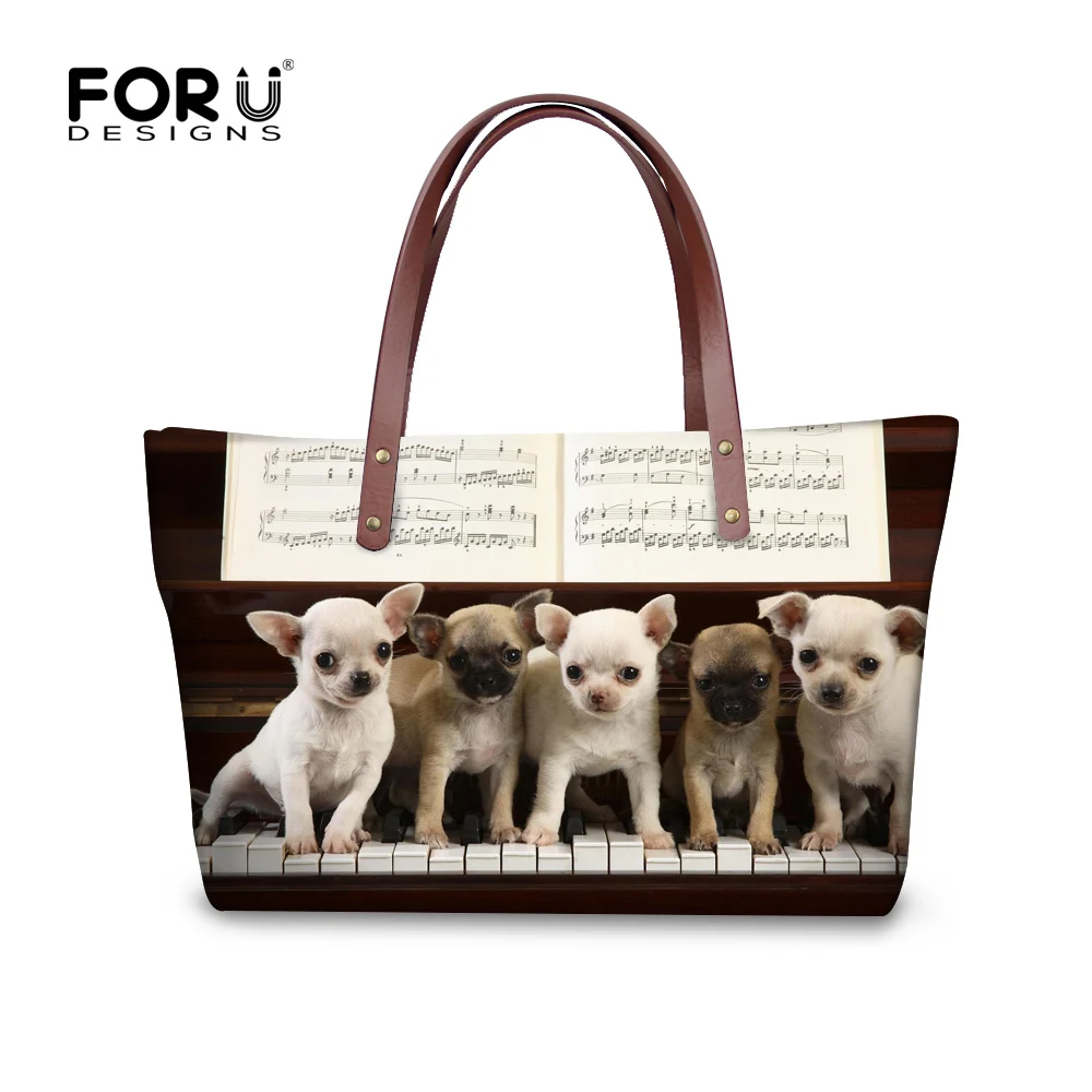 

FORUDESIGNS Cute Animal Customize Women Messenger Bags Cat Dog Prints Large Capacity Shoulder Bags For Ladies Female Bolsa Mujer