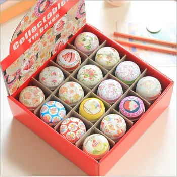 

48 Pcs/lot Mini Small Pill Storage Box Homemade Lipstick Ointment Vaseline Tin Box Portable Pill Box