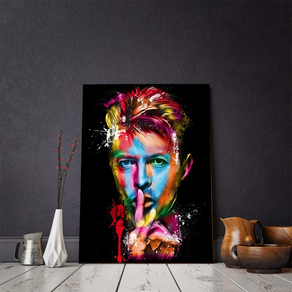 Ручная роспись рок-певец Давид Боуи живопись на холсте украшение комнаты живопись плакат картина холст