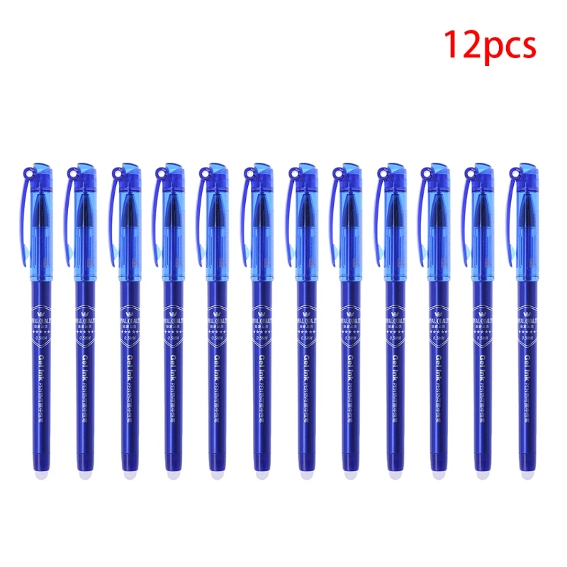 

12Pcs 0.5mm Creative Gel Pen Magic Erasable Gel Pens Blue Ink Office Student Stationery School Supplies
