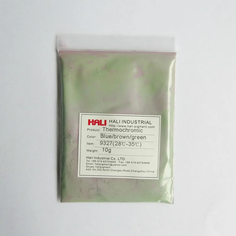 Tri color thermochromic pigment powder three color changing hot sensitive powder Net weight:1kg/bag active temperature:28-35C.