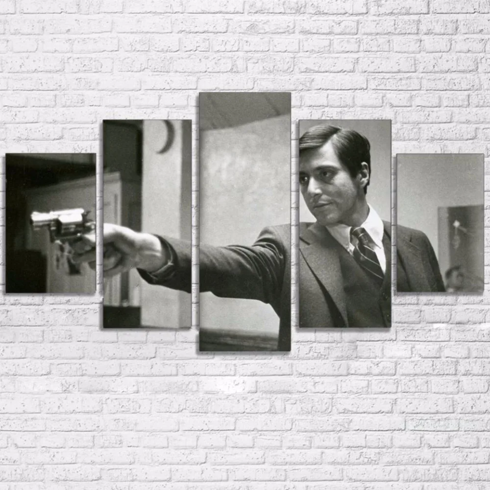 

Modern Decor Canvas Painting Home Room Wall Art 5 Pieces HD Prints Modular Godfather Michael Poster Unframed