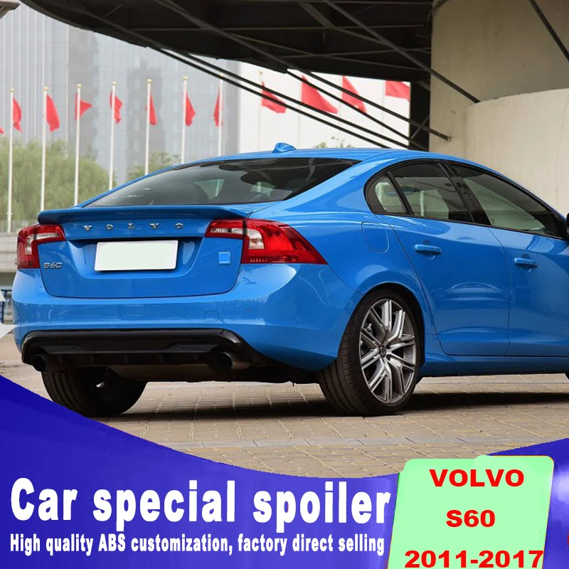 Высокое качество Спойлер для volvo s60 s60L 2011 2012 2013 20142017 задний спойлер Сделай Сам грунтовка или черный, белый цвет