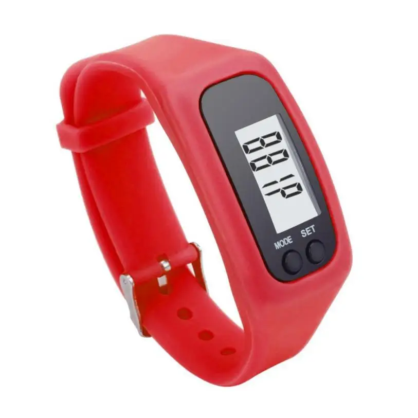 Reloj Women Watch Digital LCD Pedometer Run Step Counter Watch Bracelet
