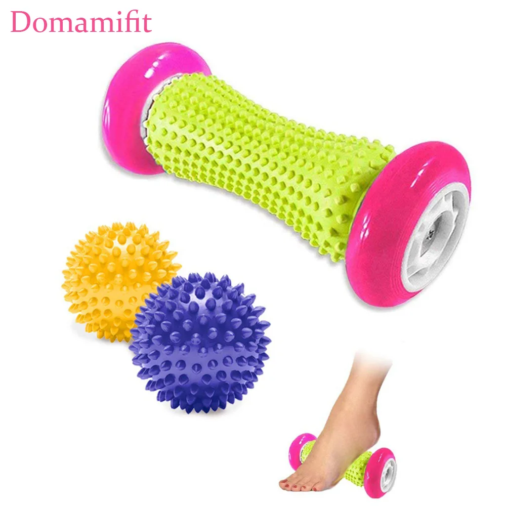 Soft Rubber Foot Massage Roller hard Spiky Ball Deep Tissue Acupresssure Recovery Relax Foot Back Shoulder Leg Hand Tight Muscle