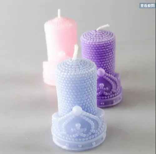 

DIY chocolate crown mold 3 d pearl handmade soaps silicone pearl crown candles cake decoration mold