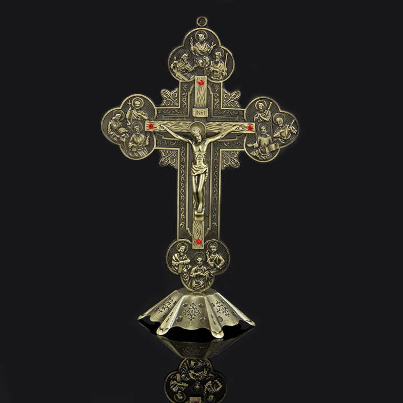 

Vertical Baroque Jesus Cross Jesus Kirsite Crucifix Pendant Catholic Holy Christian Emmanuel Christ Jesu Cross Iesus Figures