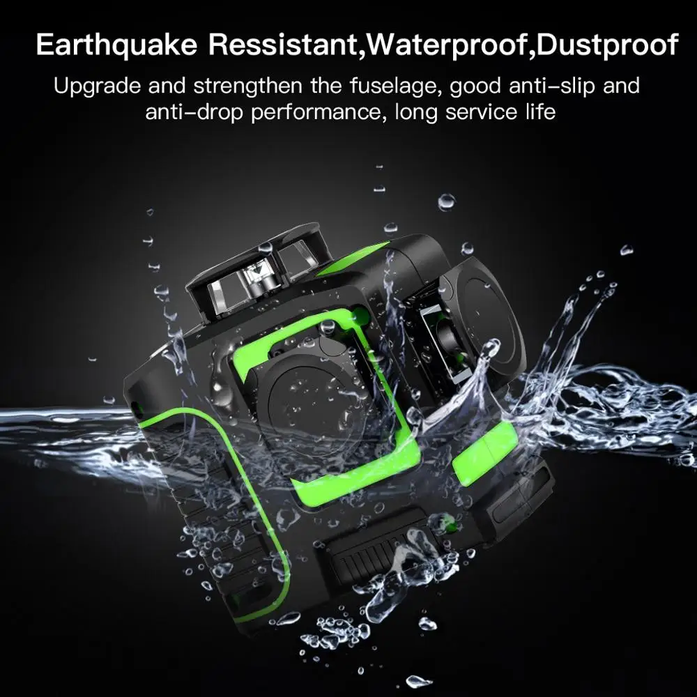 SeeSii 12 Lines 3D Green Laser Level Self-leveling Horizontal&Vertical 360 Degree 8 Lines 2D Cross Line kruislaser nivel verde