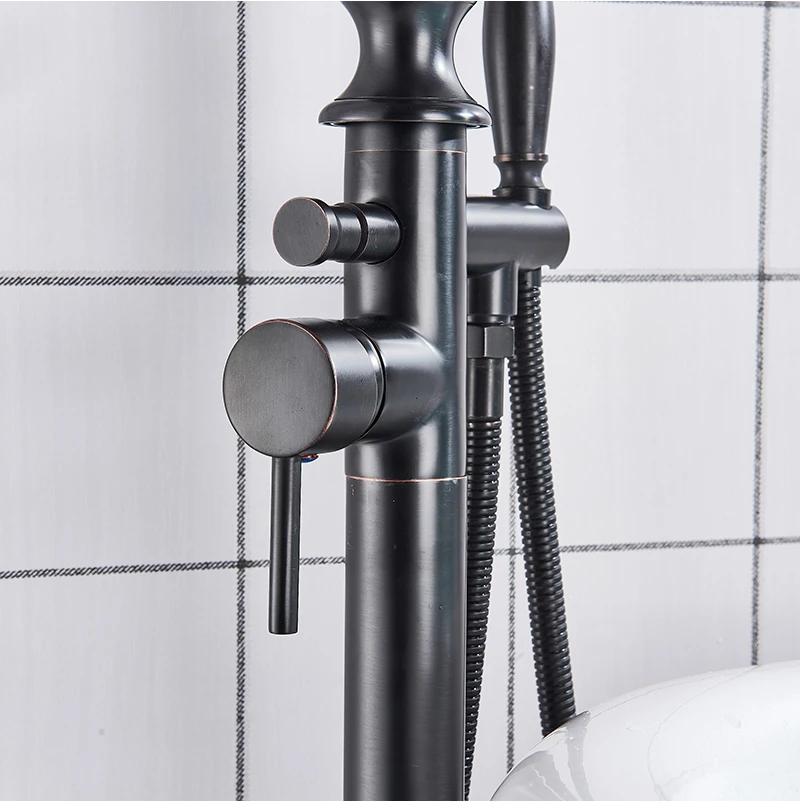 Лебедь форма ванной кран отдельно стоящий ванная комната струйный смеситель для ванны кран с одной ручкой с ручной душевой напольной ванной душ кран