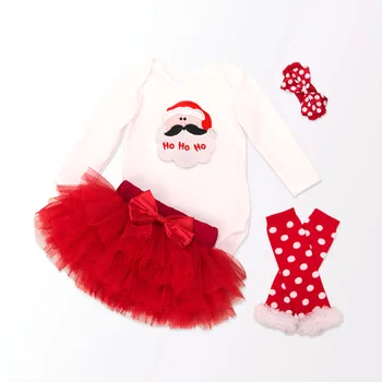 

Toddler Christmas Clothes Girl Long Sleeve Cotton Birthday Party Princess Dress Girl My First Christmas Clothing Suits Outfits