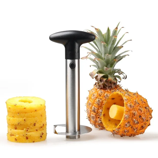 LMETJMA Premium Pineapple Corer Stainless Steel Pineapple Corer Slicer Thicker Premium Peeler Cutter Kitchen Gadget KC0243