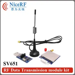 2 комплекта 500 МВт 3 км Расстояние SV651 433 мГц RS485 передатчик rf модуль