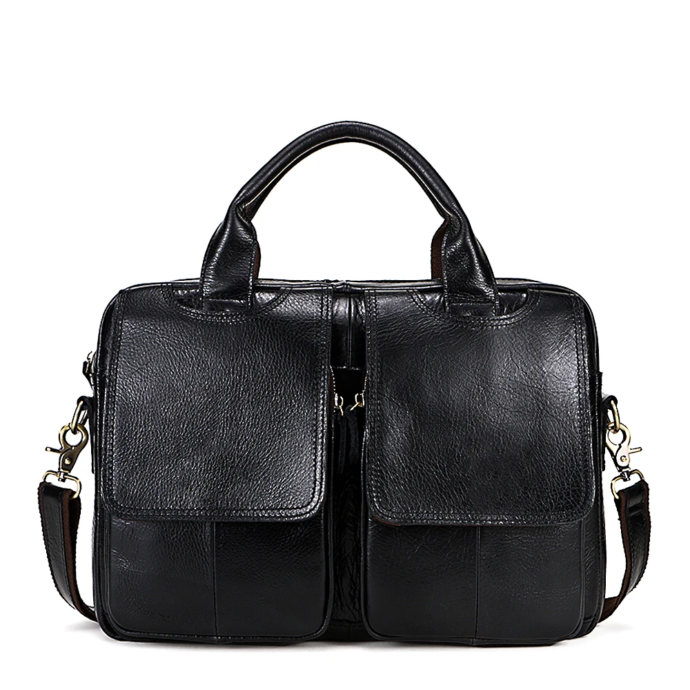 WESTAL men's briefcase leather laptop bag men's genuine leather bag for men bussiness messenger bag men's office briefcase 8002