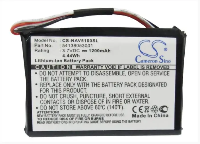 cameron sino 1200mah battery for NAVIGON 5100 MAX 541380530001 GPS Navigator Battery | Электроника