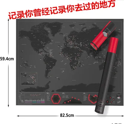 

new Scratch Map City Edition Scraped Map Black Gold Luxury World Tourism Map Travel Footprint Poster