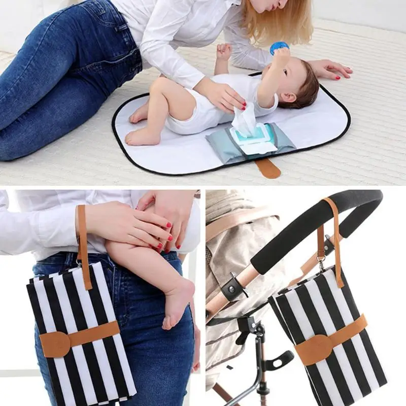 Waterproof Portable Foldable Baby Diaper Changing Mat Waterproof Travel Floor Play Pad Stroller Accessories Baby Stuff Baby Care