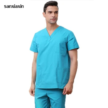 

new surgical dental pet hospital beauty salon breathable overalls lab nursing nurse uniforms scrubs medical spa uniform lab coat