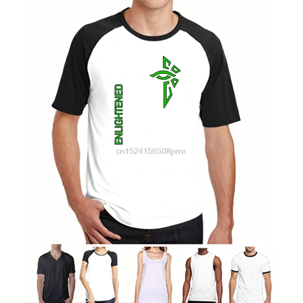 

Fashion Cool Men T shirt Women Funny tshirt Ingress Enlightened with text Customized Printed T-Shirt