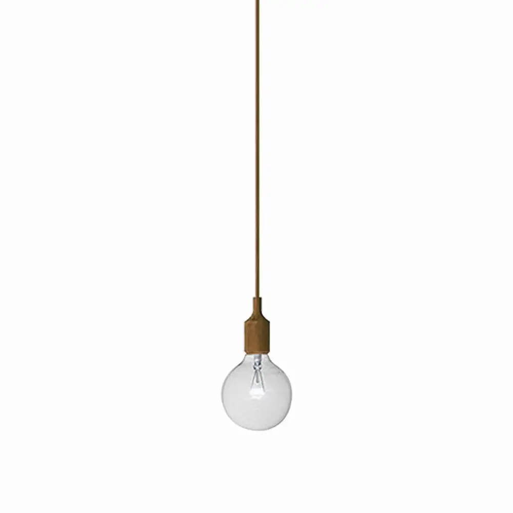 E27 Chandelier Simple Living Room Bedroom Cafe Decoration Chandelier base e27 lamp holder Pendant lamp Ceiling color lamp holder - Цвет: Brown