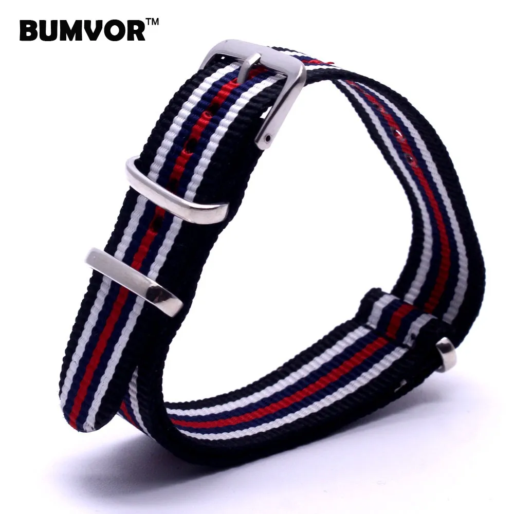 

20 mm Watchbands Mens Women Multi Color Black Navy Nato Fiber Woven Nylon Watch Straps Wristwatch Bands Buckle 20mm For watches