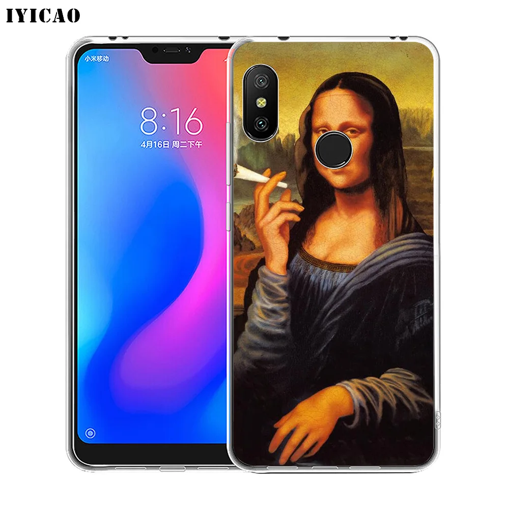 IYICAO Mona Lisa funny Spoof Art Мягкий силиконовый чехол для телефона Xiaomi Redmi 4A 5A 6A Note 7 6 5 Pro Plus 4X