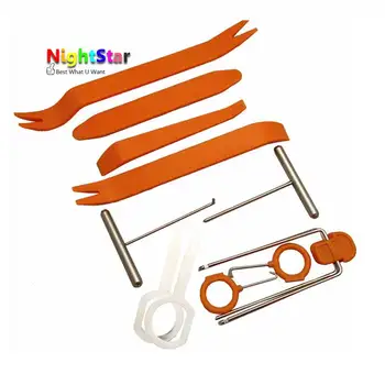 12Pcs Plastic Car Panel Remove Tools Auto Radio Door Clip Panel Trim Dash Audio Removal Installer Pry Tool Repairing Set