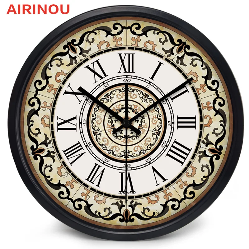 Airinou Royalty Rome Wall Clock Modern Design Classical Wall Clock