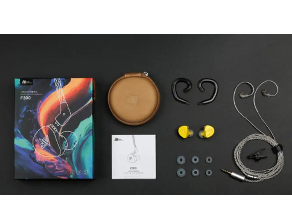 Динамические Hi Fi наушники вкладыши Auglamour F300 2 контакта 0 78 мм|Наушники и гарнитуры|