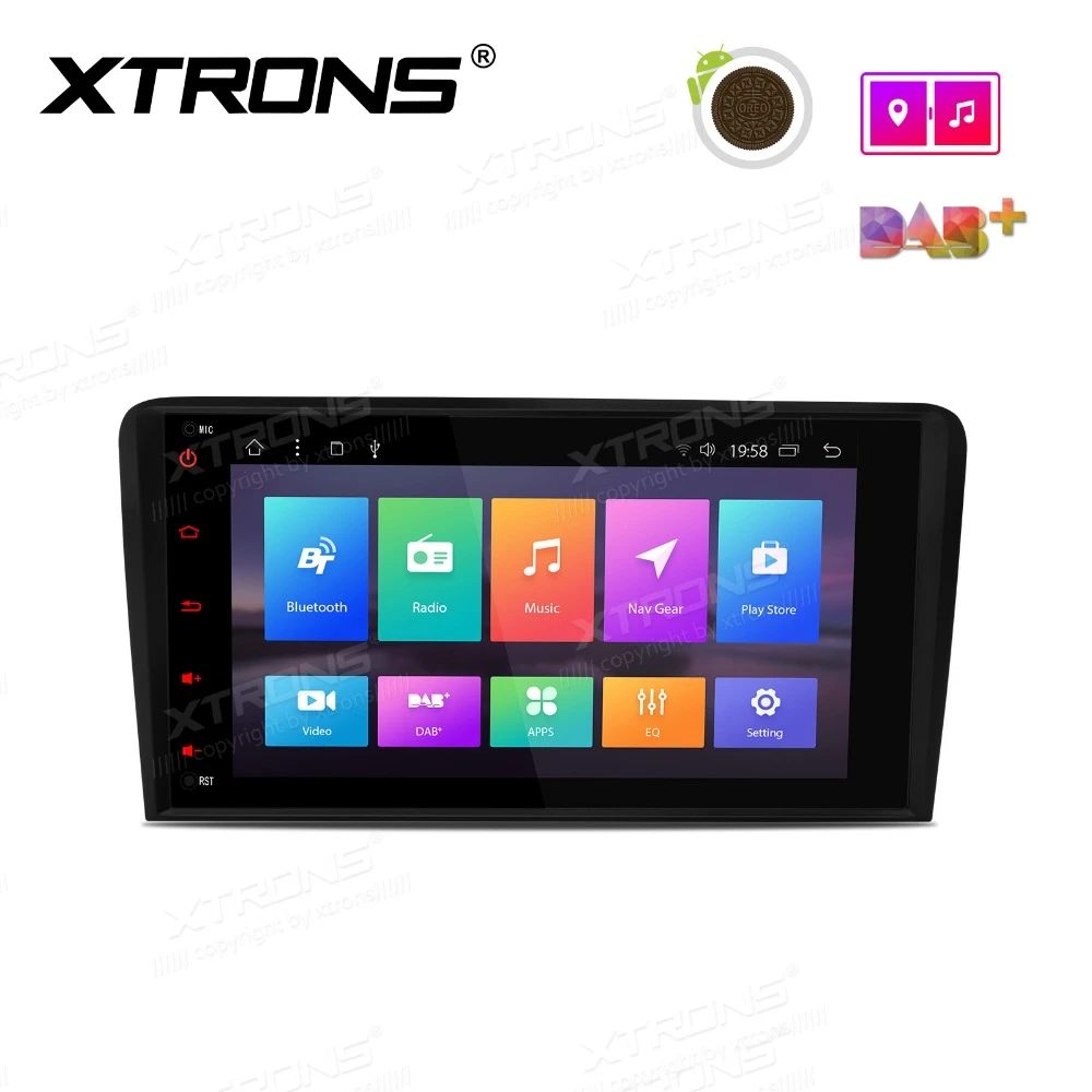InDash Video OBD for Audi A3 S3 RS3 Sportback XTRONS 8 Inch Car Stereo Android 8.1 Octa Core HD