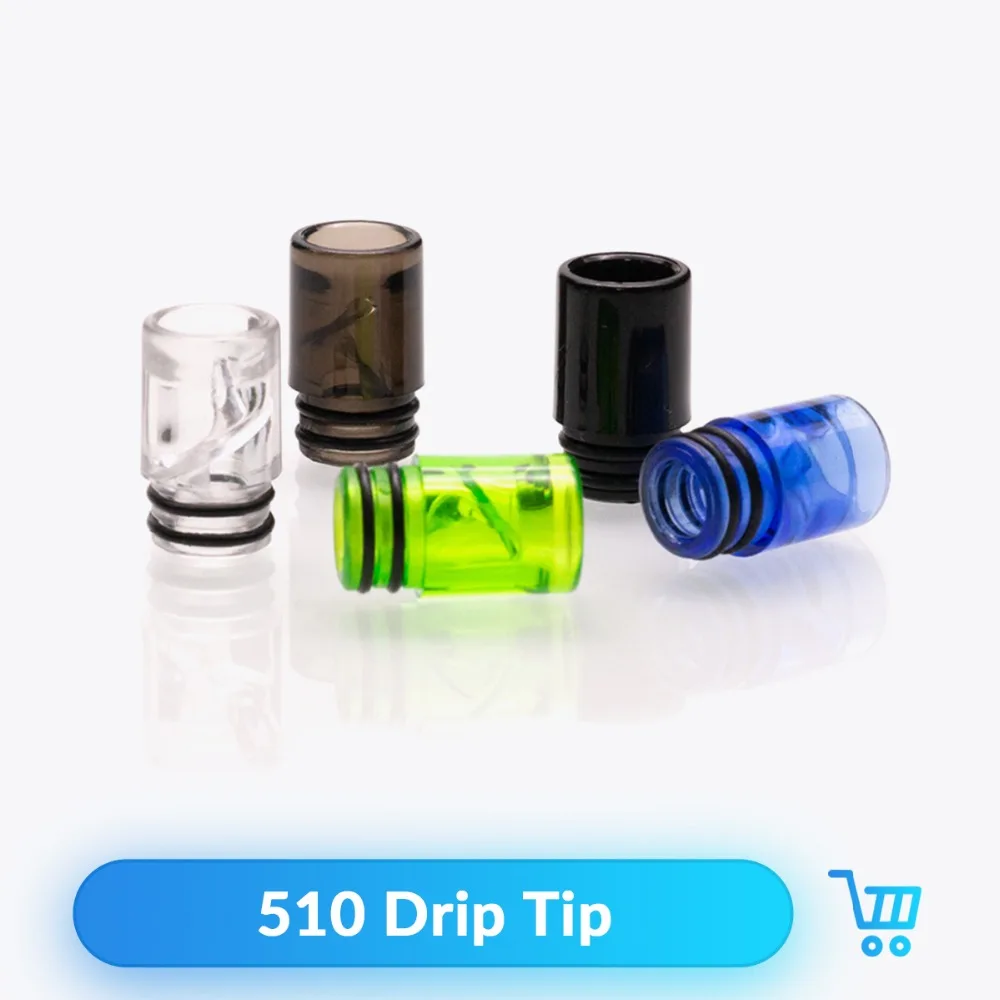 

Quartz Banger Spiral Unique Design 510 Plastic Drip Tip for Ego Aio to Prevent Eliquid from Slopping Black E Cig Vape Drip Tips