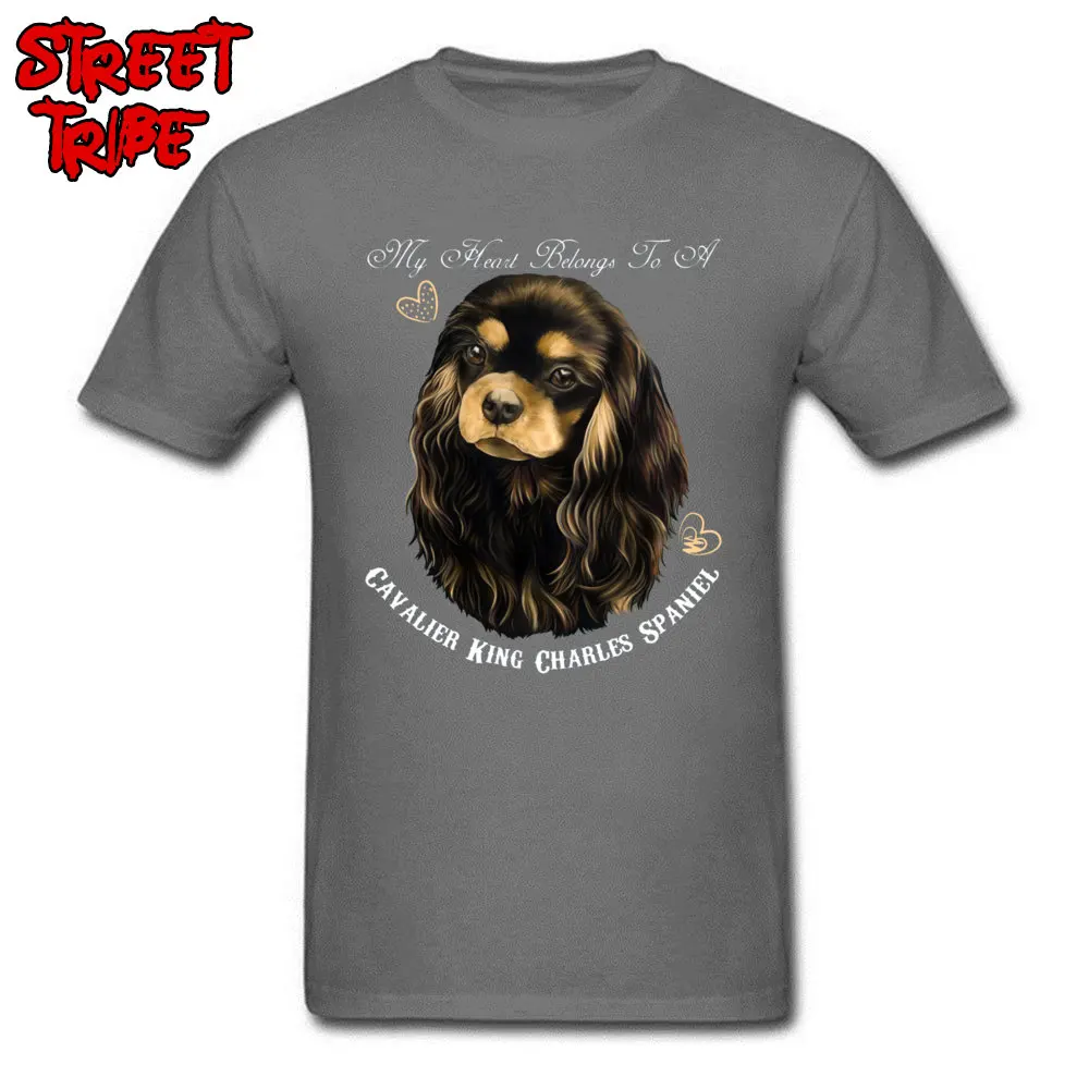 3D Printed comfortable ostern Day 100% Cotton O-Neck Men Tops T Shirt Printed On Tops Tees Prevalent Short Sleeve T Shirts Cavalier King Charles Spaniel King Charles Sp carbon