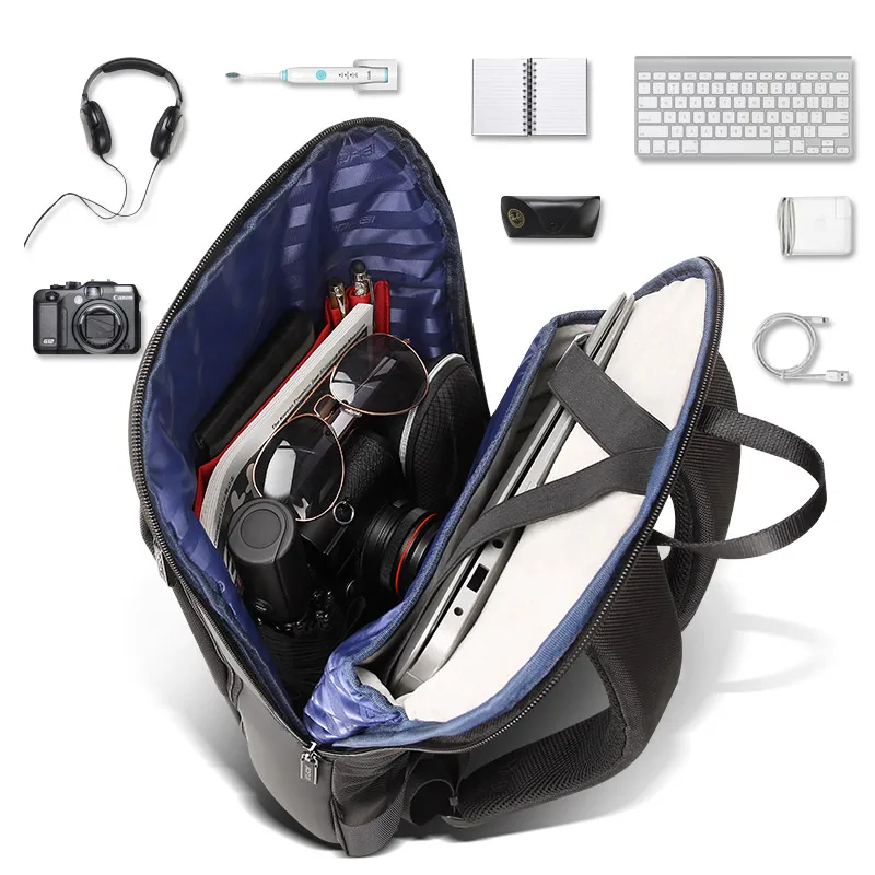  BOPAI Slim Men Backpack Thin Ultralight Laptop Backpack for 15.6inch Fashion Office Work Waterproof - 32964223362