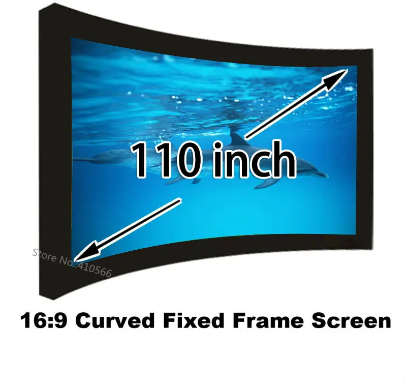 Great Image 3D Projection Screen 110 Inch DIY Embowed Fixed Frame Front