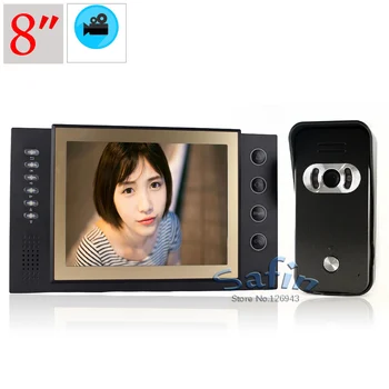 

auto record 8 inch record video doorphone Recording intercom system tway way talk doobell 700tvl hd camera outdoor unit