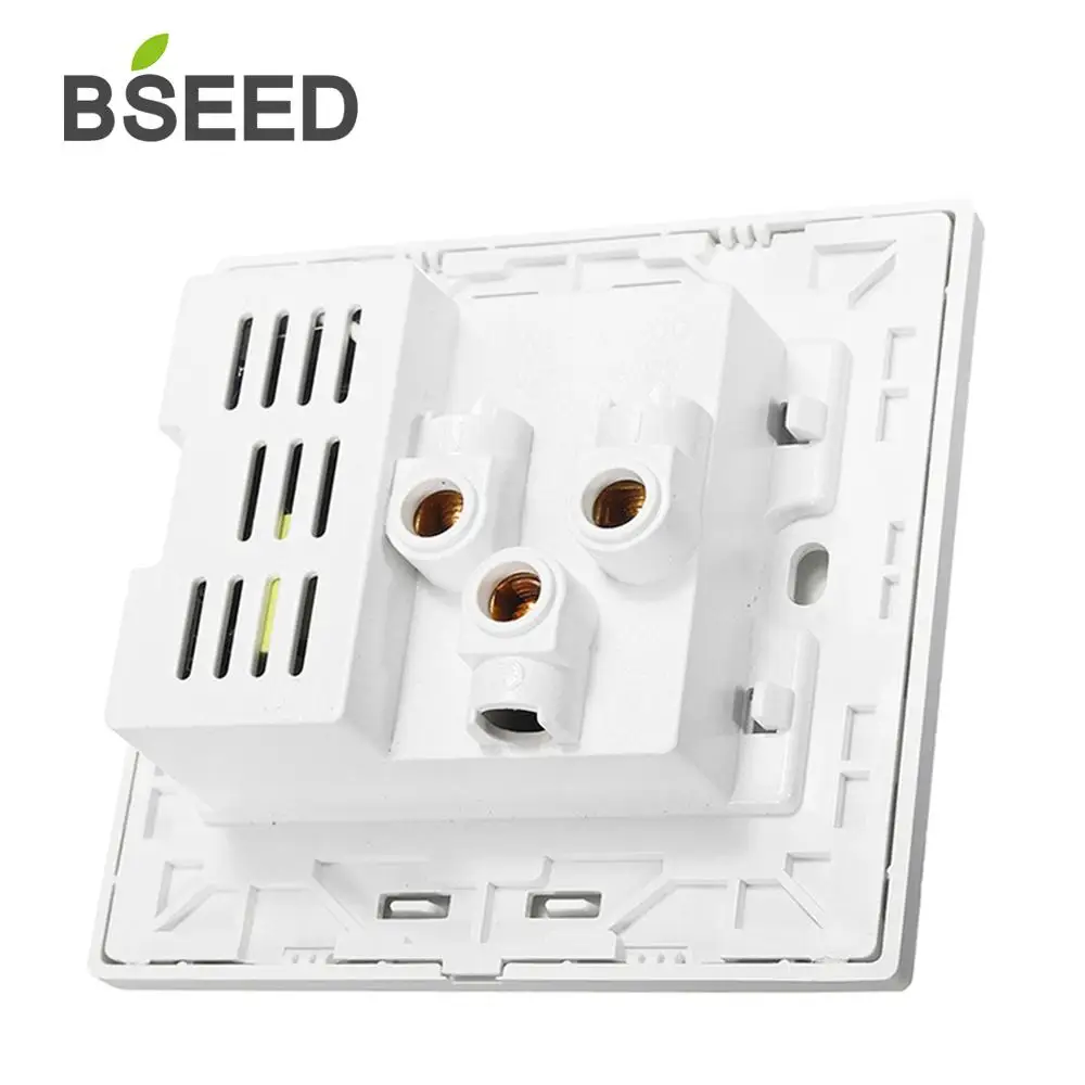 BSEED Home Universal Wall Socket Dual 2 USB Plug Switch Power Supply Plate 2100MA Charger Electric Socket Outlet Adapter Cable