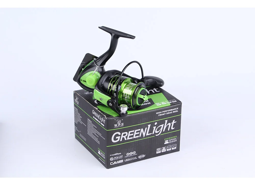 Reel com Carretel de Alumínio Carretel de Pesca Greenlight W.p.e Série 5000 6000 Max Arraste Spinning Poder 8 kg Carpa 3000 4000 11 High Quality Esporte e Lazer