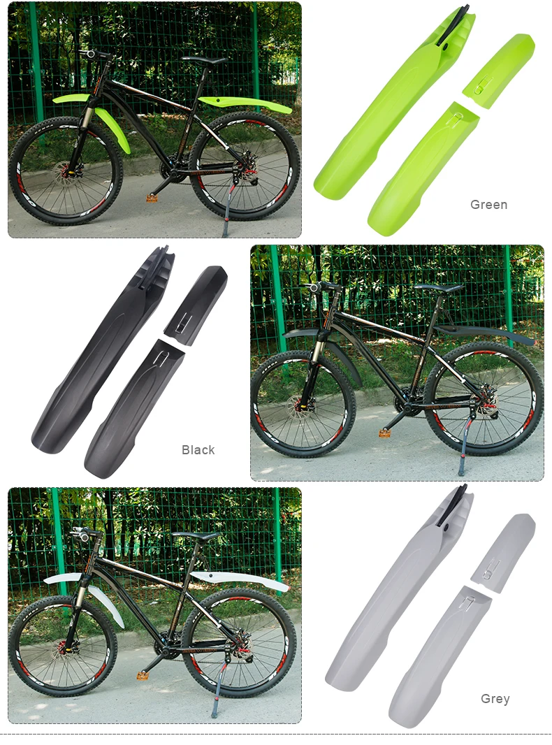 Deemount 1 пара Велосипедное крыло с светодиодный фонарь MTB Горный 24 26 27,5 дюймов велосипед грязевые крылья переднее/заднее колесо крыло