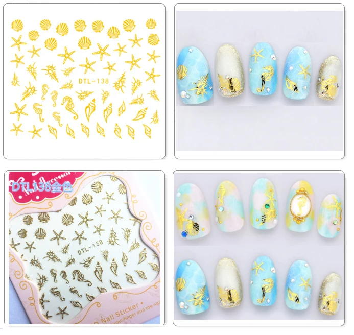 

30 Styles! 1 Sheet Fashion 3D Gold Nails Art Manicure Black Glue Decals Decorations Design Nail Stickers For Nails Tips Beauty