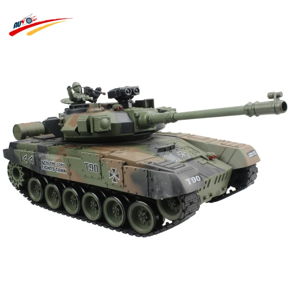 RC Tank Russian T-90 Main Battle Tank 15 Channel 1/20 Model With Sound and Shoot Bullet Recoil Effect Tank Model Electronic Toy