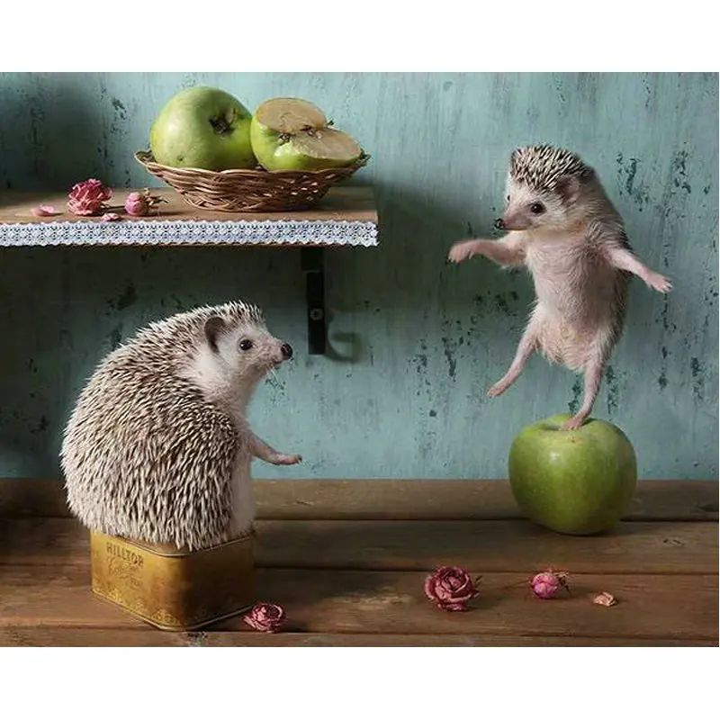 Full Drill diy Diamond Embroidery Hedgehog icon Mosaic Needlework 3D